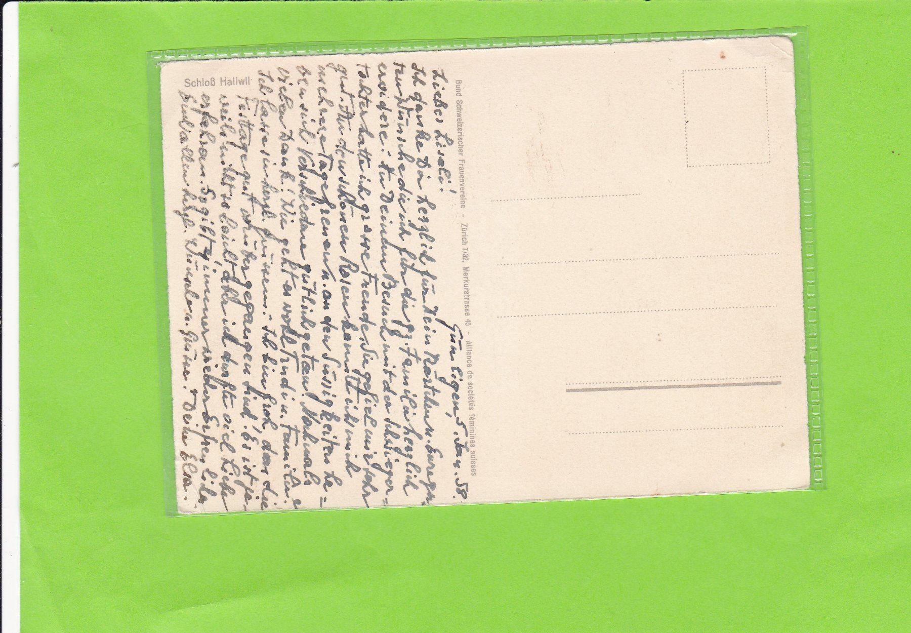 Cartoline postali: Schloss Hallwil – Usato da St. Peterzell venduto da neckertal 1