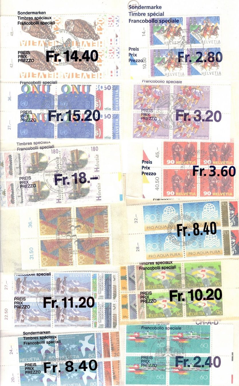 Tutti i francobolli: Sammlung Schweiz (896) – Usato da Burgdorf venduto da blinky01