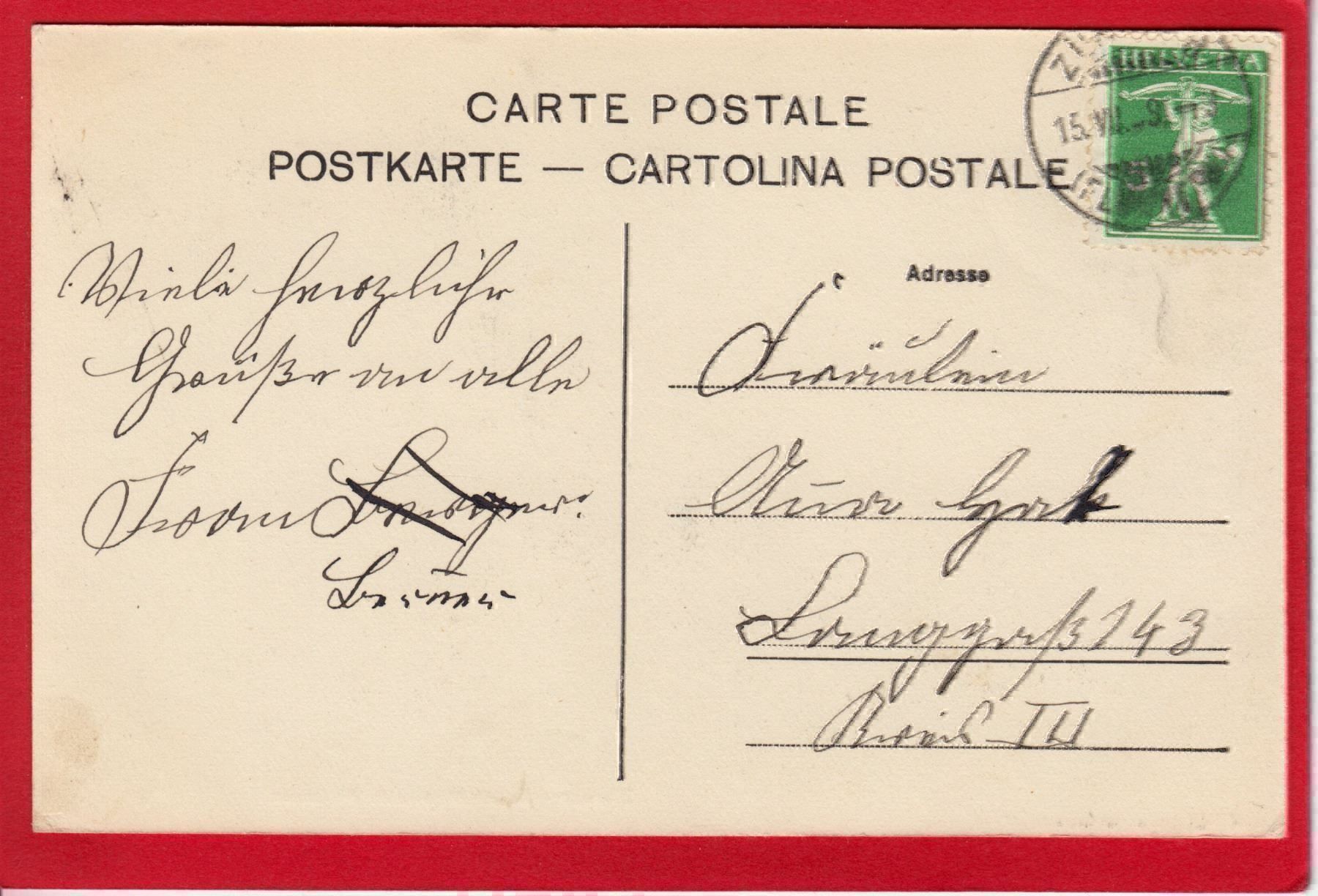 Cartoline postali: ZÜRICH FLUNTERN ERHOLUNGSHAUS – Usato da Grüningen venduto da Kartenlaube 1