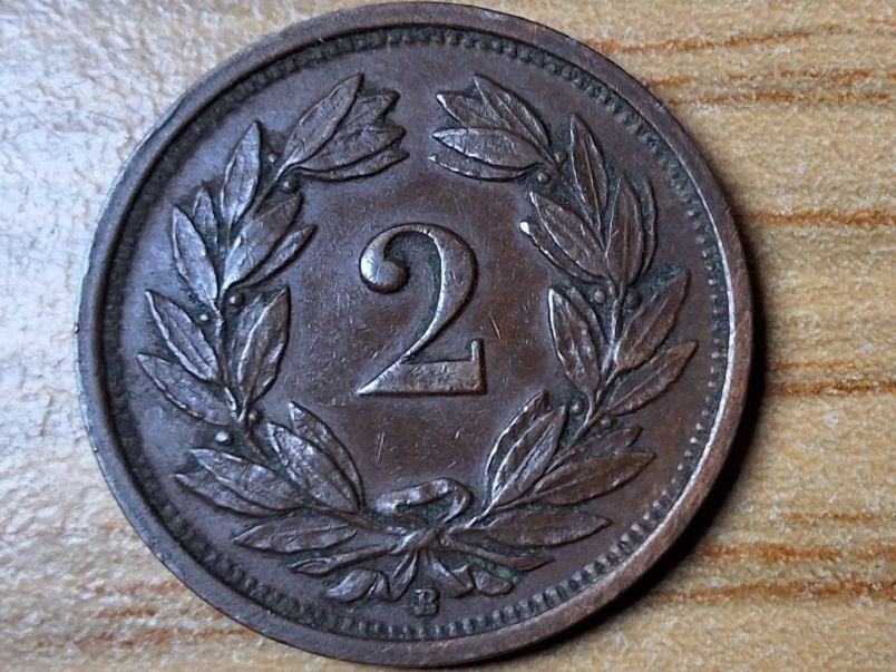 Alle Münzen: 2 Rappen 1920 - Selten! – Gebraucht aus Münchenstein von purbach1 9