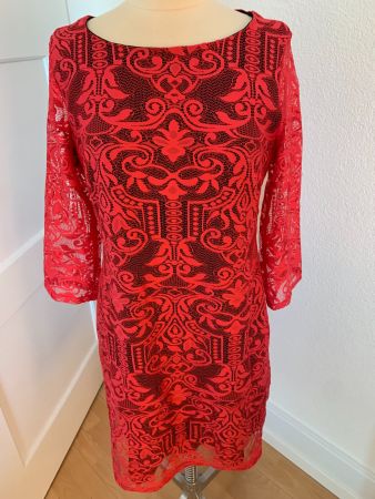 H&M Damen Kleid, Gr. L, Pink/Schwarz