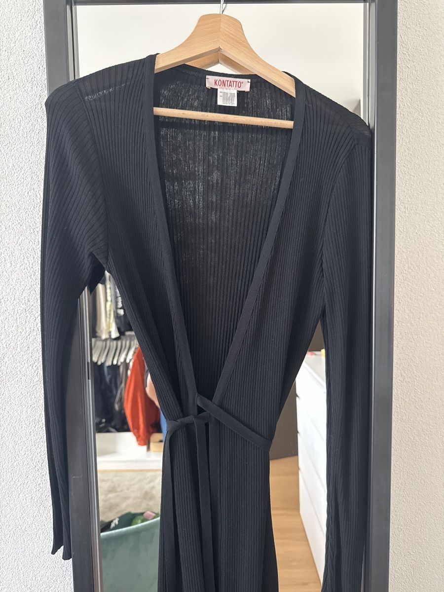Gilet & Giacche senza maniche: Long Black Cardigan, Viscose Blend - Size S – Nuovo (secondo la descrizione) da Zürich venduto da VittoDS 2