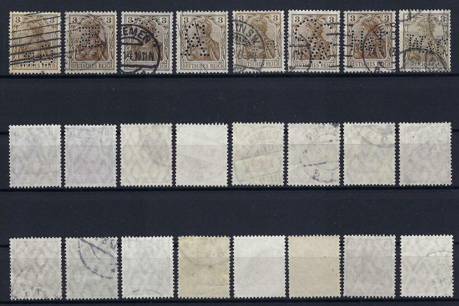 Tous les timbres: Germania Briefmarken1900-1919 mit Perfin gest – D'occasion à Hitzkirch par walti1959 1