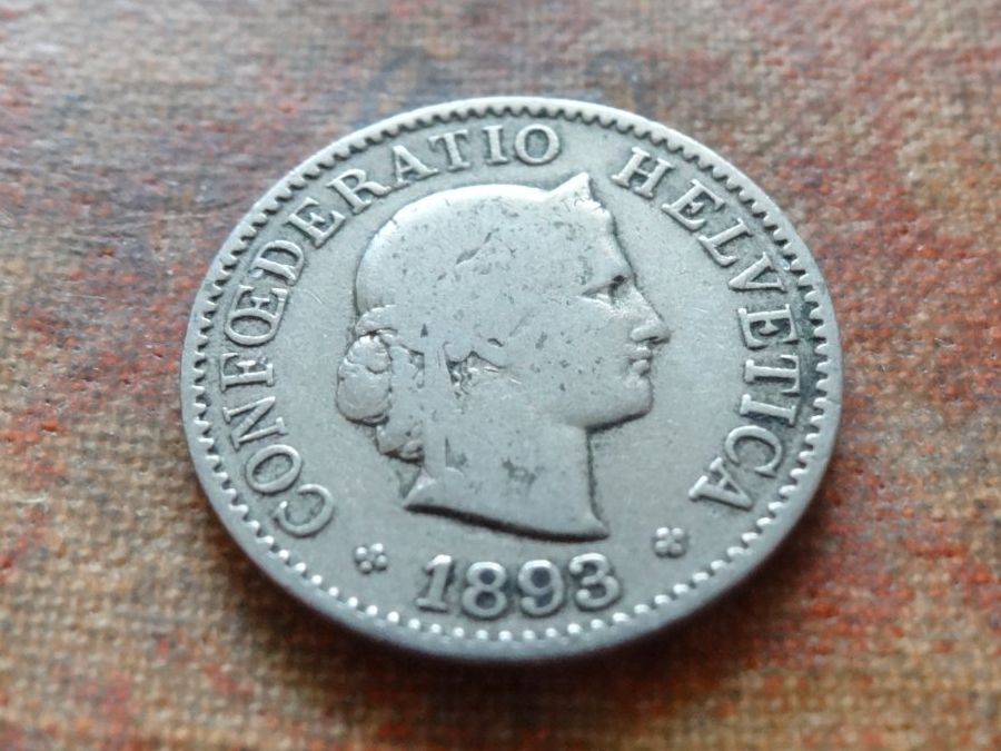 Tutti le monete: 5 Rp. 1893  (C) – Usato da Romanel-sur-Lausanne venduto da Swift13