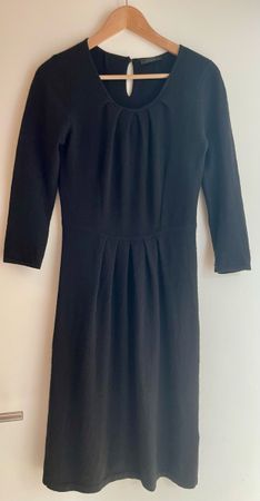 schwarzes Woll/Cashmere Kleid VOGUE, Grösse 38