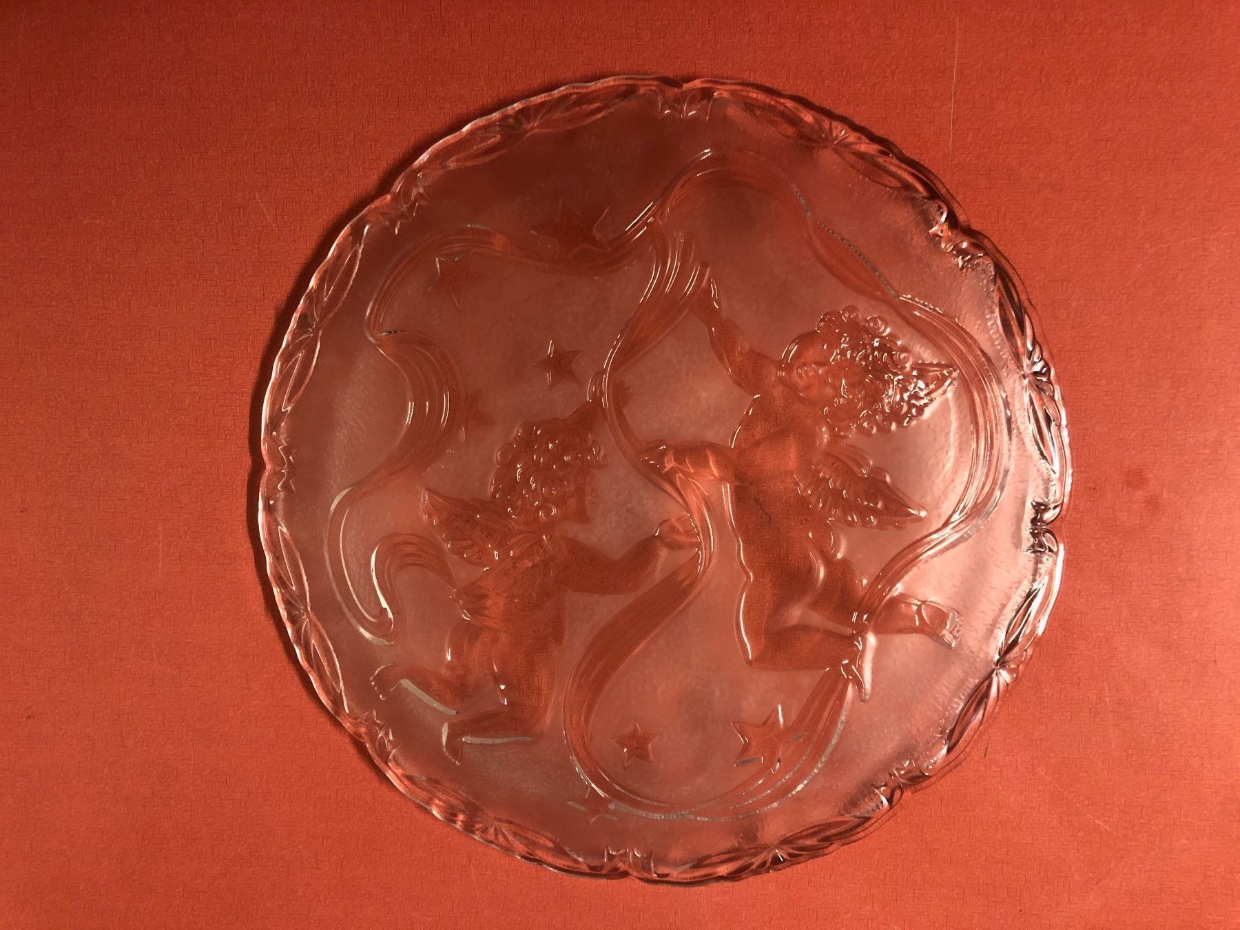Servierplatten: Tolle Glas Schale mit zwei Engel – Gebraucht aus Lanzenhäusern von vic63 4