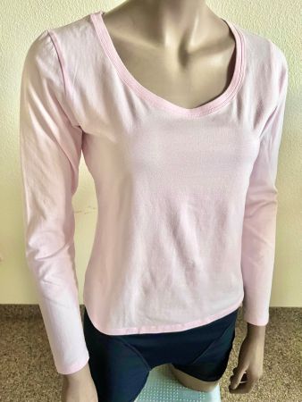 Rosa Langarmshirt, Bio Cotton, Gr.L, ideal für den Übergang!