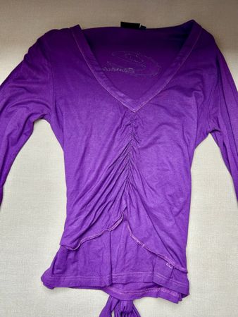 Sportalm Shirt Gr. 38, lila, Wickeloptik, Viskose