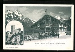 Litho Maloja, Hotel Villa Vecchia, Schwe