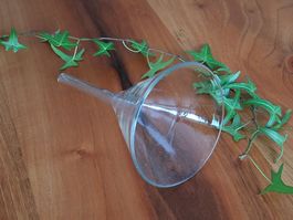 antiker toller Chemie Glas-Trichter / Entonnoir
