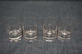 4er Set Schnapsgläser aus Glas, Vintage!