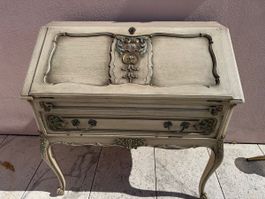 Secrétaire de style ancien patiné avec tiroir bon état