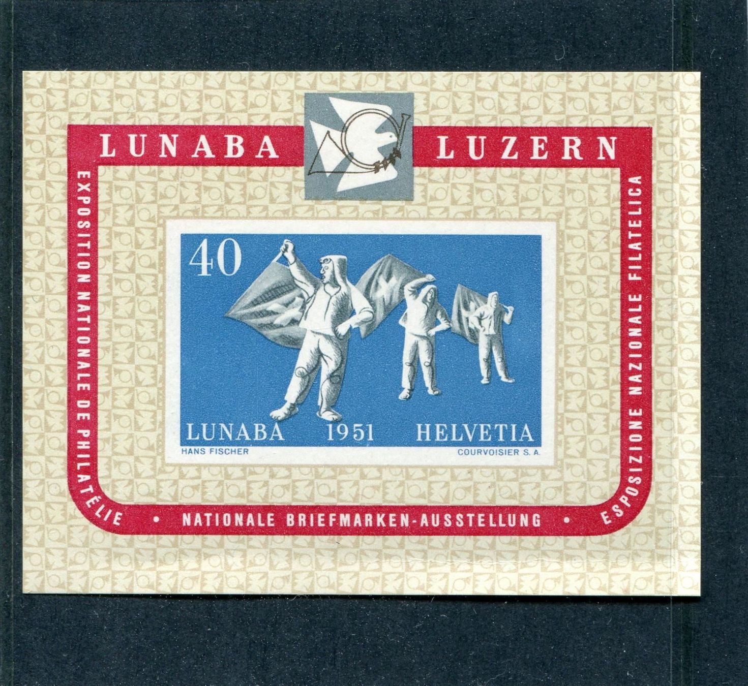 Tous les timbres: 1951 LUNABA Block ungebraucht – D'occasion à Winterthur par Kyoung