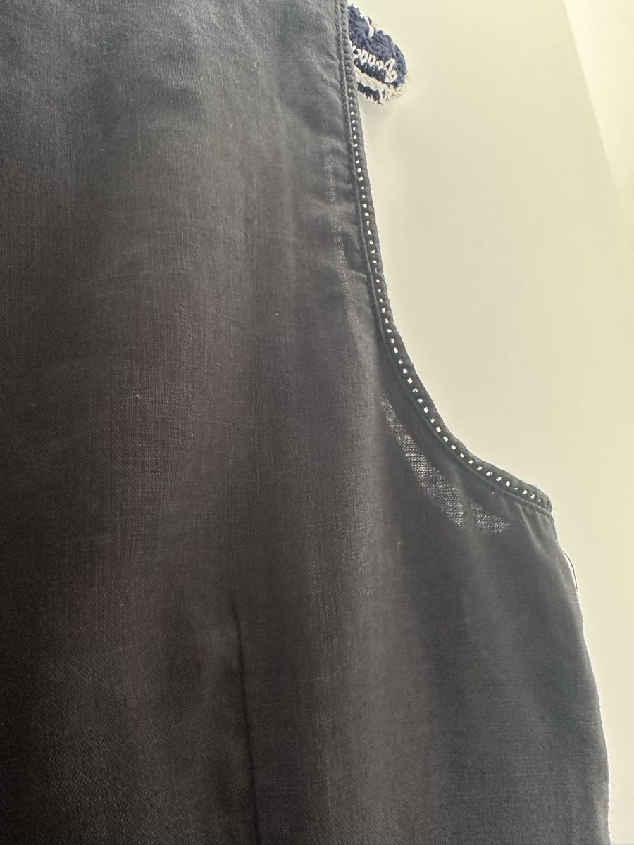 Vestiti: Schwarzes Sommerkleid Gr.40 aus Leinen – Usato da Langnau aA venduto da Camelia14 2