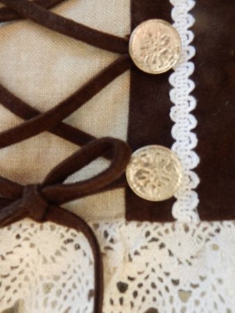 Trachten   100 % LEINEN/MIEDER    * EDELWEISS  *  42    NEU
