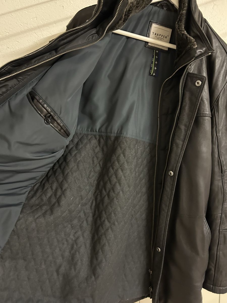 Giacche: Trapper Lederjacke, Gr. 52, Schwarz – Usato da Zürich venduto da Lolaa123 3