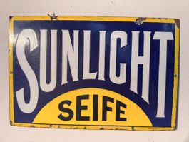 Sunlicht Seife Emailschild original plaque emaille ab 1.-