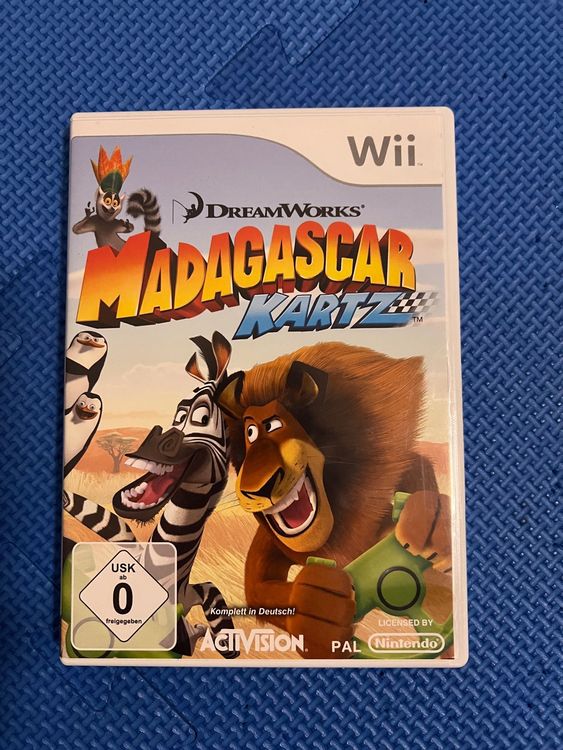 Volant De Course Madagascar Kartz Pour Wii - Dreams Works - Très Bon état