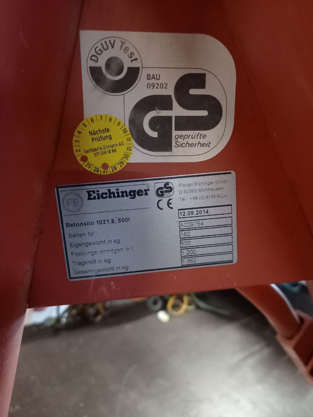 Gru: Betonkübel 500l – Usato da Oberdorf SO venduto da miso33 4