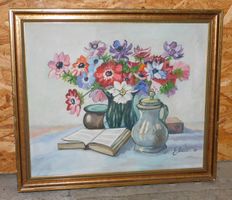 Kunst Gemälde gr Still Leben  -  Ölgemälde signiert Bild