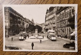 Baden-Baden 1935, Tram, Oldtimer, n. Riehen A. Baur