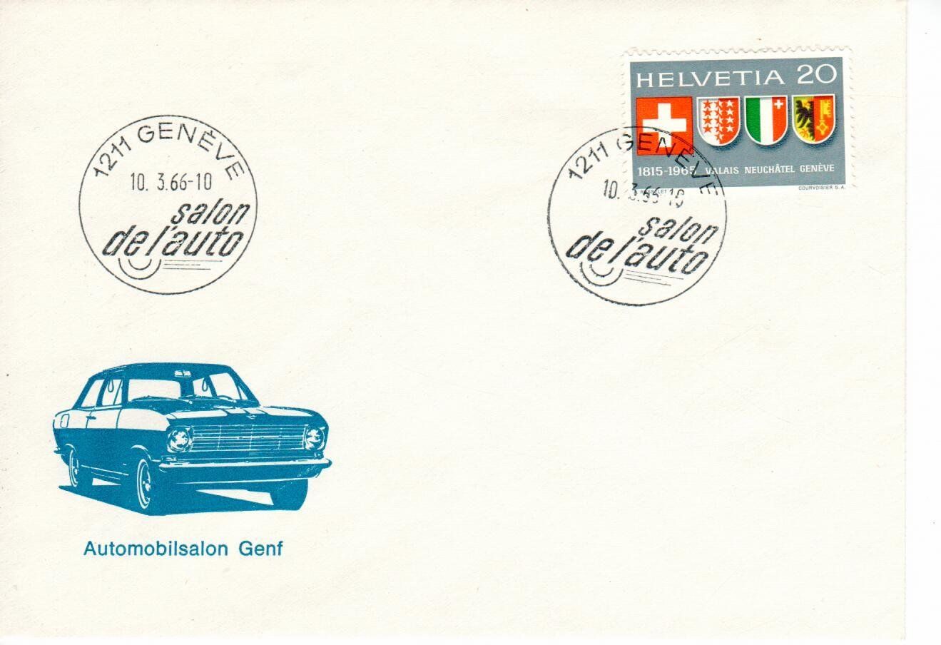 Tutti i francobolli: 10 Briefe / Karten - Auto Salon Genf – Usato da Wolhusen venduto da Curver9 5