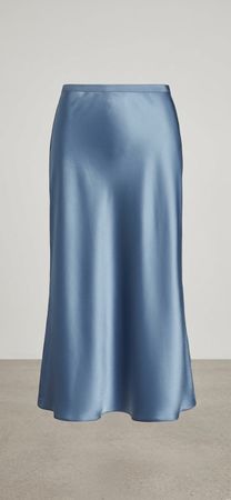 Jupe Polo Ralph Lauren satin bleu