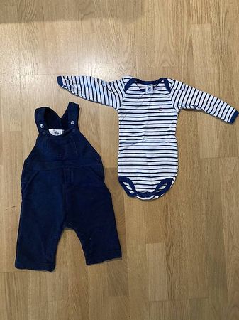 Petit Bateau, Body und Latzhose, Gr 74