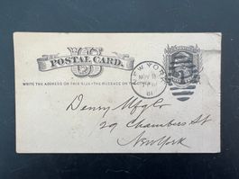 Postal Card USA 1881 New York   (G164)