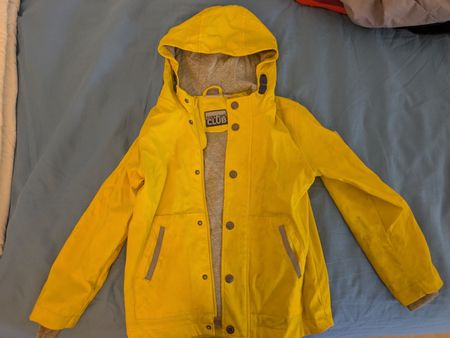 Regenjacke Kinder Grösse 122/128 gelb