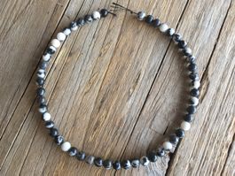 ZEBRAMARMOR  KETTENSTRANG  KUGELN 8mm  LÄNGE 41,5cm