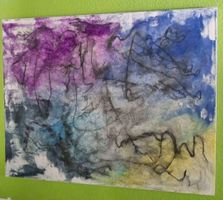 Abstraktes Bild " Mischtechnik"handmade 80×100