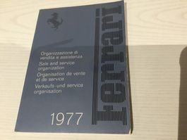 Ferrari 1977 Händlerverzeichnis alle Modelle