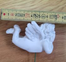 12 Engel Figuren Gips weiss, Neu!
