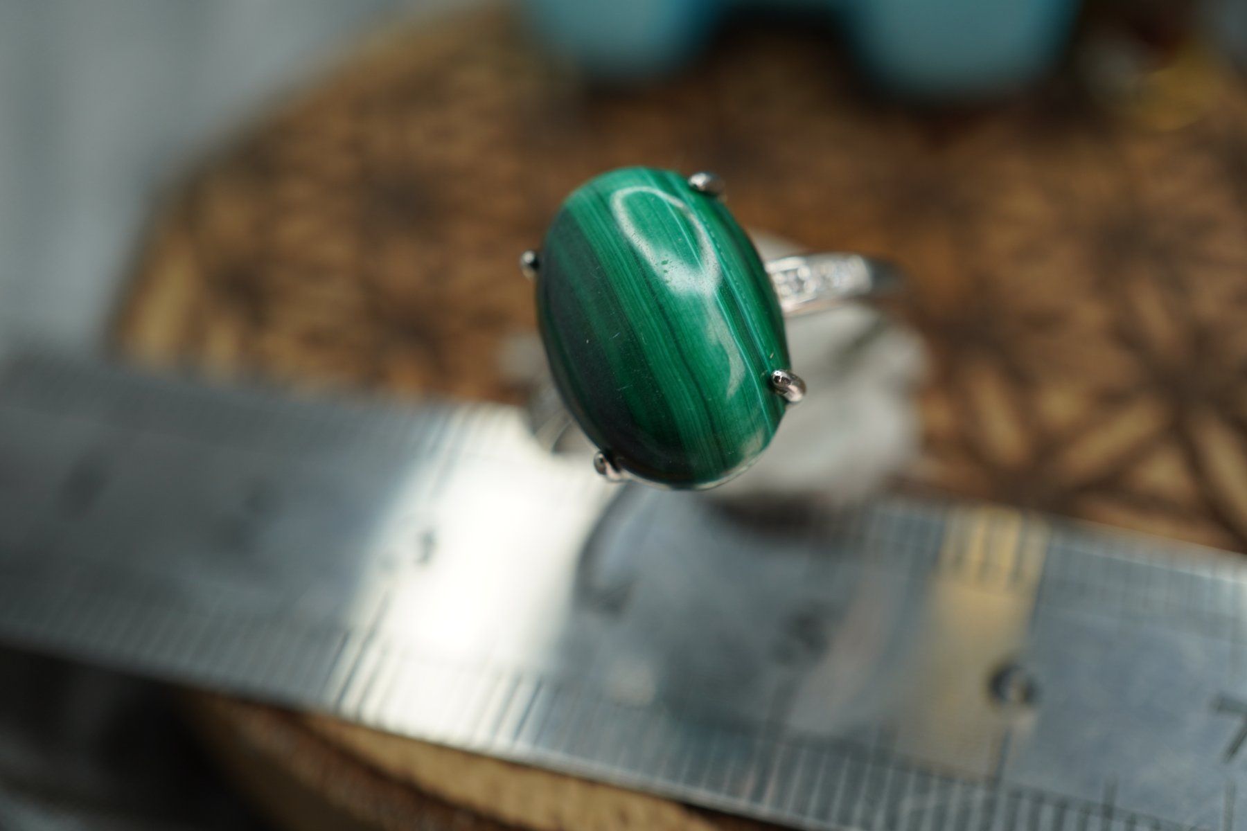 Minerali & Pietre curative: Malachit     ring Grösse  Variabel     (Räumung!) – Nuovo e nell'imballaggio originale da Eschenbach SG venduto da topstone 4