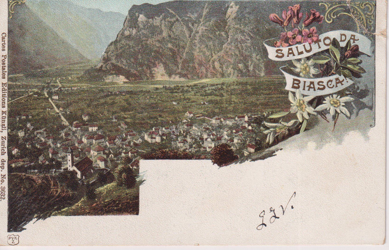 Cartoline postali: AK Litho - Saluto da Biasca 1903 – Usato da Riva San Vitale venduto da MAR-NAPO