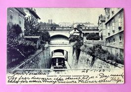 Lausanne - Funiculaire Ouchy - Chemin de Fer - 1903
