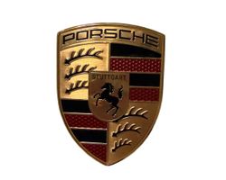 Porsche Motorhaubenwappen Gold