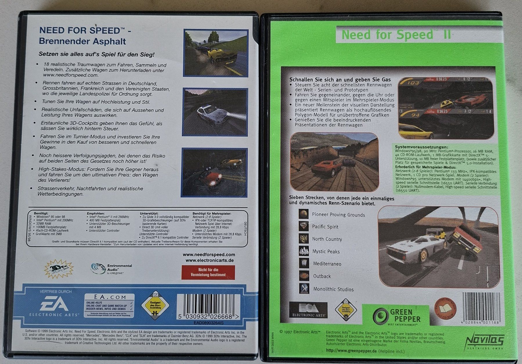 Giochi: Need for Speed 1+2 PC CD-ROM gebraucht – Usato da Ziefen venduto da MullerD 1