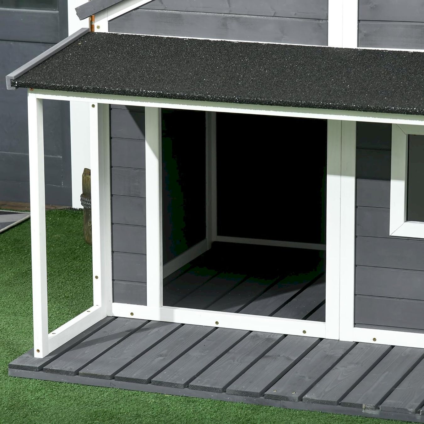 Cucce & Letti: Outdoor-Hundehütte Grau + Weiß – Nuovo e nell'imballaggio originale da Bottighofen venduto da zaap 8