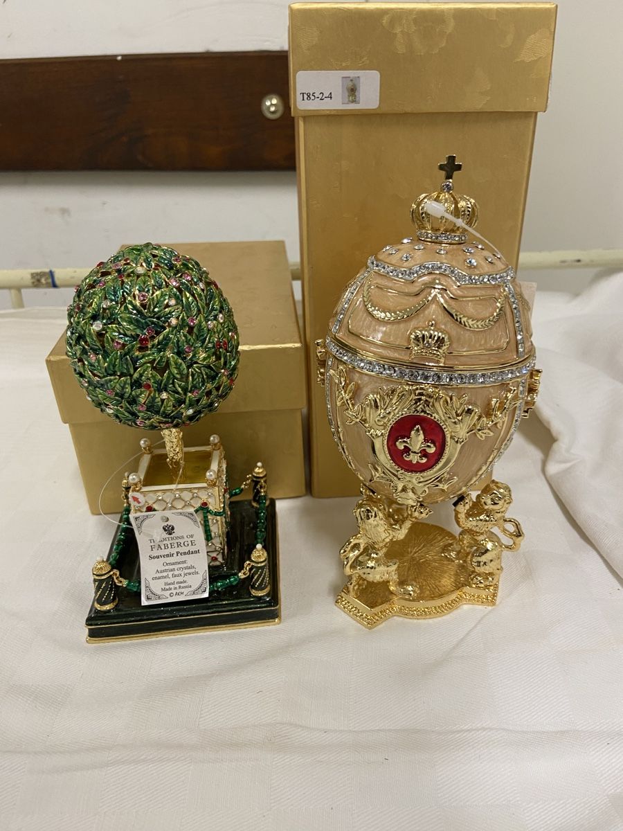 Tutte le decorazioni: Dekorative Fabergé-Eier mit Boxen 2 Stk. – Usato da Dietikon venduto da brocki-eyra