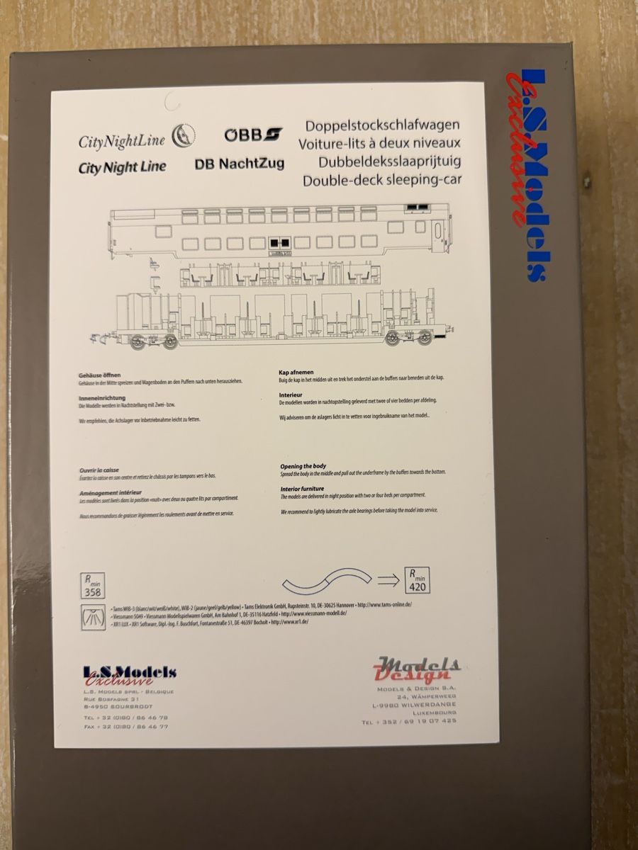 LS Models Modellini di ferrovie: L.S. MODELS EXCLUSIVE ÖBB SBB NIGHTJET WLBmz WALBmz – Nuovo e nell'imballaggio originale da Zürich venduto da Volanbusz 4