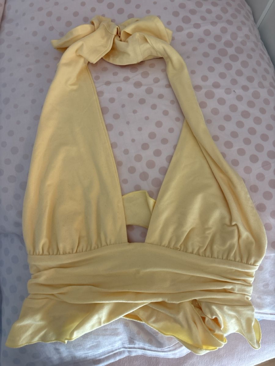 Top: Damen Halfter Top gelb – Usato da Stadel venduto da salomeesoler