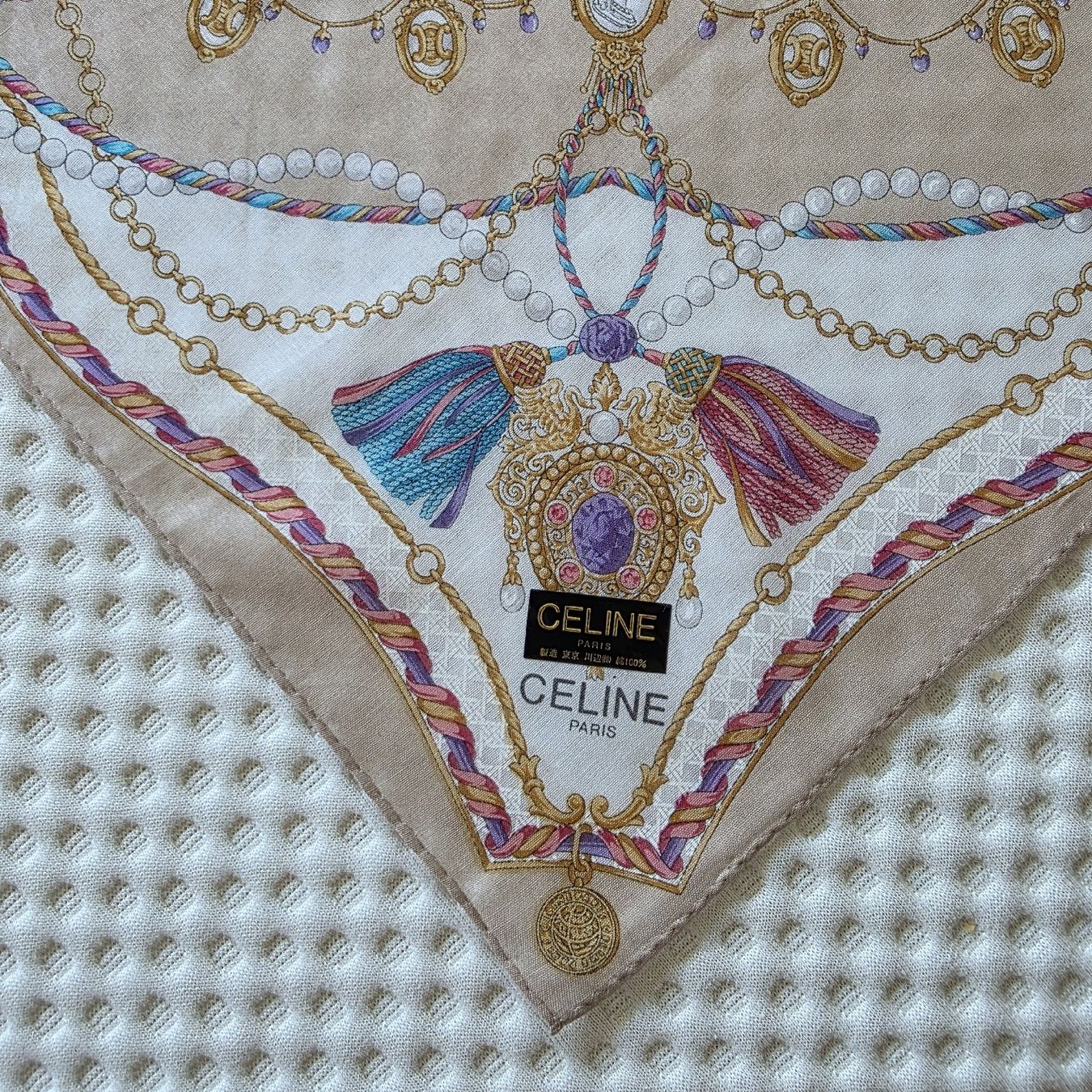 Celine Foulard & Sciarpe: Vintage CELINE Tuch Baumwolle 48×48 – Nuovo e nell'imballaggio originale da Zürich venduto da LIMAR 2