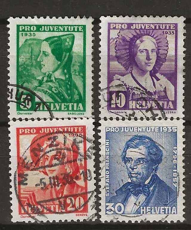 Alle Briefmarken: PJ035 - Pro Juventute 1935 obl. – Gebraucht aus Trélex von Phil_Albert