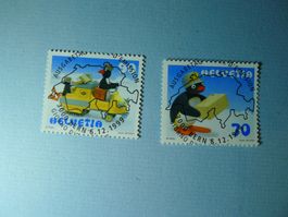 1999 Sondermarken Pingu  ET 987 und 988 Vollstempel