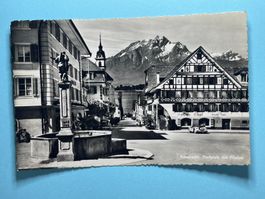Küssnacht, Dorfplatz mit Pilatus
