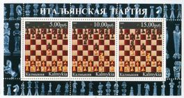 Block "Schach. Italienische Partie". Kalmückien