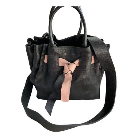 Coccinelle Sac à main noir, cuir véritable