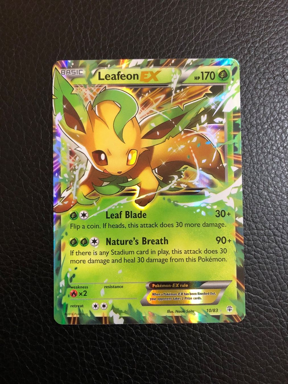 Pokémon Sammelbilder & Trading cards: Generations - Leafeon EX 10/83 Ab 1 – Gebraucht aus Paradiso von